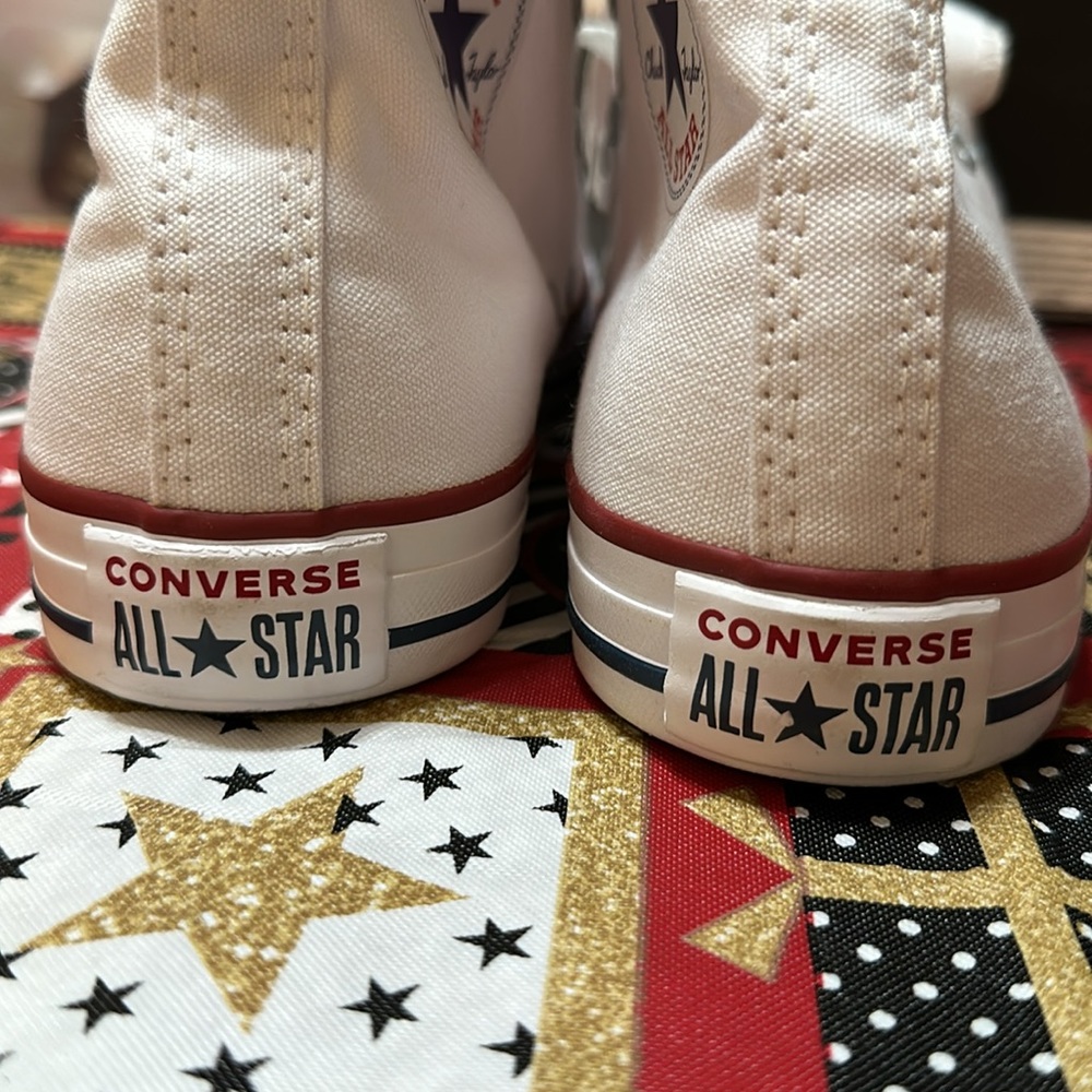 Converse White Canvas High-Tops - Picture 13 of 16